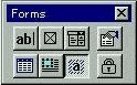 The Forms toolbar